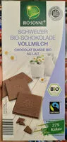 Mängden socker i Schweizer Bio-Schokolade Vollmilch
