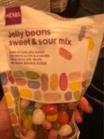 Mängden socker i Jelly beans sweet and sour