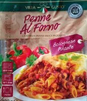 Mängden socker i Penne Al Forno Gratin de Penne sauce piquante
