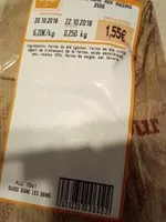 Mängden socker i Pain campagne aux raisin