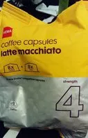 Mängden socker i Coffee capsules latte macchiato