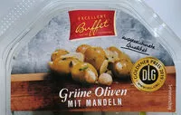 Mängden socker i Grüne Oliven ohne Stein mit Mandeln, eingelegt