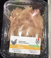 Mängden socker i Filet de poulet en lanières