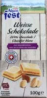 Mängden socker i Chocolat blanc avec de la crème aux amandes