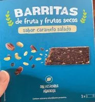Mängden socker i Barritas de fruta y frutos secos