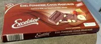 Mängden socker i Chocolat noir aux noisettes entières grillées