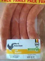 Mängden socker i Saucisse de poulet