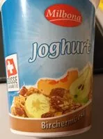 Mängden socker i Joghurt Birchermüesli Milbona