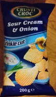Mängden socker i Crusti Croc Sour Cream & Onion