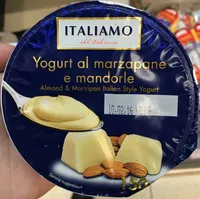 Mängden socker i Yogurt al marzapane e mandorle