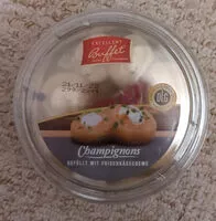 Mängden socker i Champignons gefüllt mit Frischkäsecreme