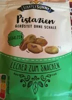 Mängden socker i Pistazien geröstet, ohne Schale, gesalzen
