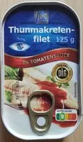 Mängden socker i Thunmakrelenfilets in Tomatensauce