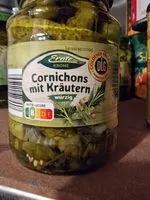 Mängden socker i Cornichons mit Kräuter