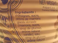 Mängden socker i crème de marrons de l'Ardèche