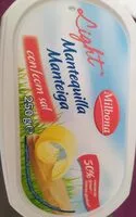 Mängden socker i Mantequilla light con sal