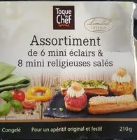 Mängden socker i 6 éclairs et 8 religieuse salés