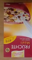 Mängden socker i Müsli mit Früchten