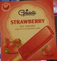 Mängden socker i Strawberry Ice Lollies Doos 12 Stuks (gelatelli)
