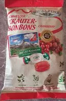 Mängden socker i Kräuterbonbons Cranberry