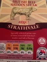 Mängden socker i British beef sirloin steaks