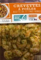 Mängden socker i Crevettes recette ail et fines herbes
