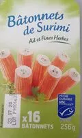 Mängden socker i Bâtonnets de surimi ail et fines herbes
