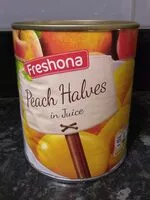 Mängden socker i Peach halves in juice