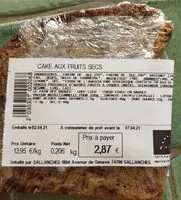 Mängden socker i Cake aux fruits secs