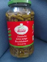 Mängden socker i Deutsche feine junge Brechbohnen (Küchenfertig)