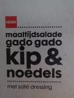 Mängden socker i Maaltijdsalade gado gado kip & noedels