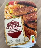 Mängden socker i Cevapcici mit Balkan-Gemüse und Reis