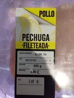 Mängden socker i Pechuga fileteada pollo