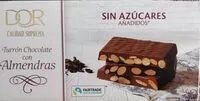 Mängden socker i Turrón de chocolate con almendras sin azúcares