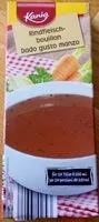 Mängden socker i Rindfleischbouillon