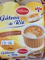 Mängden socker i Gâteau de riz sur lit de caramel