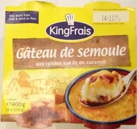 Mängden socker i Gâteau de semoule aux raisins sur lit de caramel