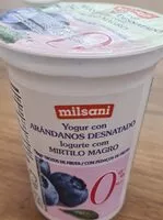 Mängden socker i yogur con arándanos desnatado