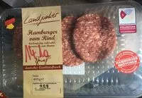 Mängden socker i Hamburger vom Rind
