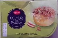 Mängden socker i Crumbles aux pommes et son biscuit croquant