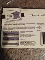 Mängden socker i 6 galettes bretonnes de blé noir
