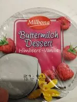 Mängden socker i Buttermilch Dessert Himbeere-Vanille