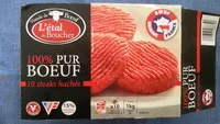 Mängden socker i 10 Steaks hachés pur bœuf, surgelés