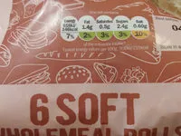 Mängden socker i Soft wholemeal rolls