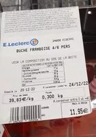 Mängden socker i Bûche framboise