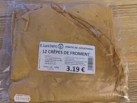 Mängden socker i Crêpes de froment