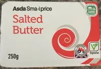 Mängden socker i Asda smart price salted butter