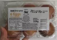 Mängden socker i Asda Smartprice 6 eggs