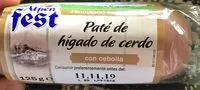 Mängden socker i Paté de hígado de cerdo