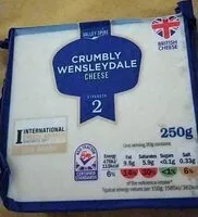 Mängden socker i Cheese crumbly Wensleydale